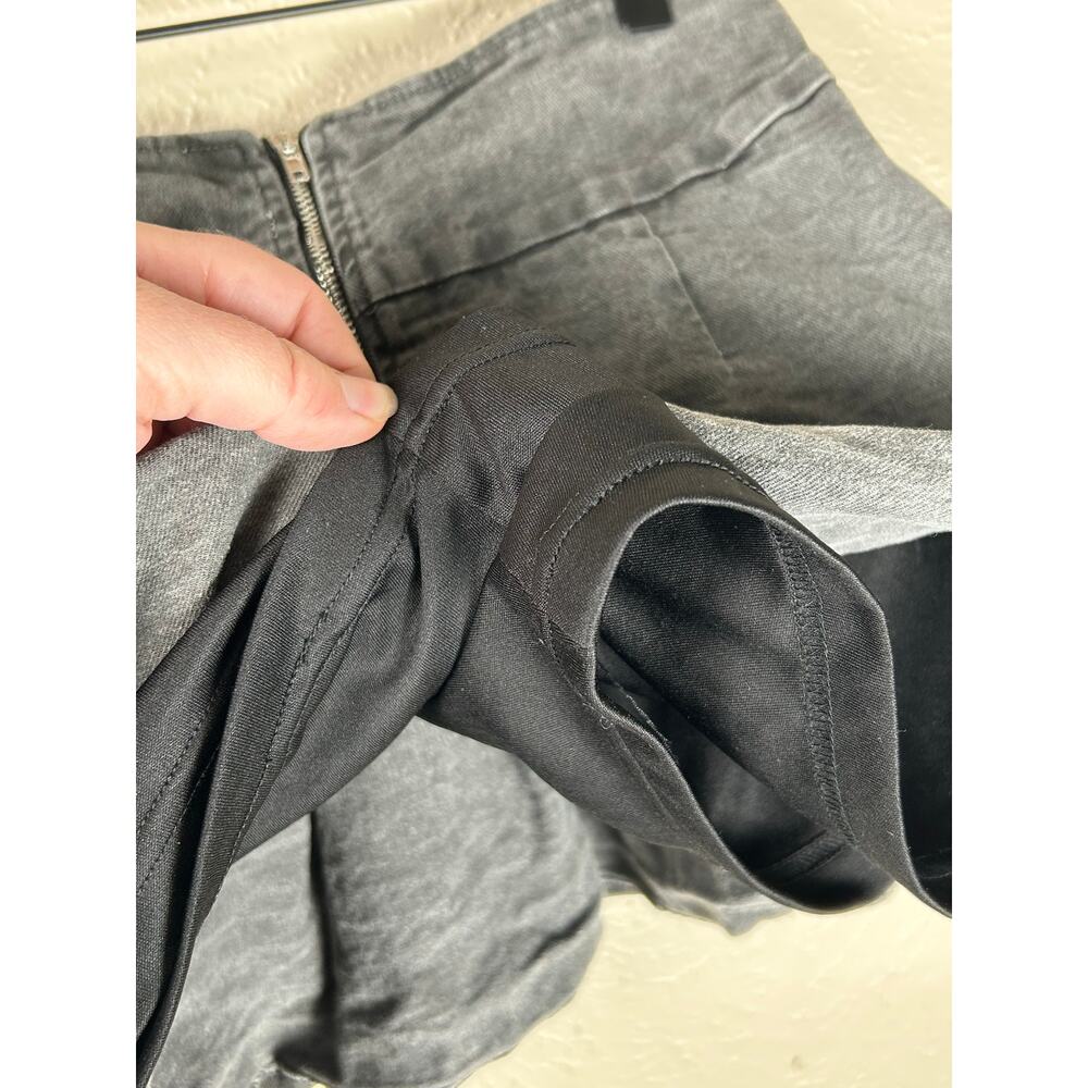 Vintage Y2K Micro Mini Skirt Size Small Skort Black Denim Skater Preppy Grunge - Picture 8 of 10